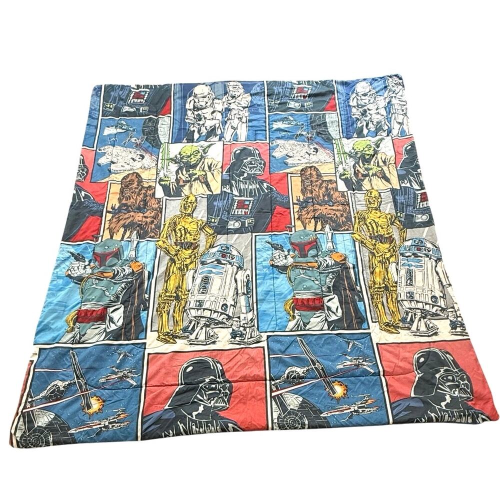 Star Wars Empire Strikes Back Comforter double sided Vadar Yoda Chewbacca - Picture 4 of 4